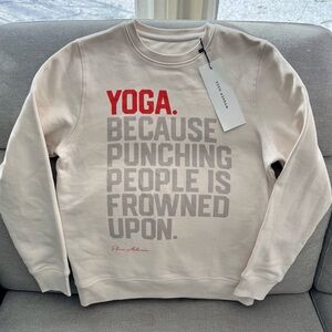 Yoga 🧘‍♀️ cream colored sweatshirt size small